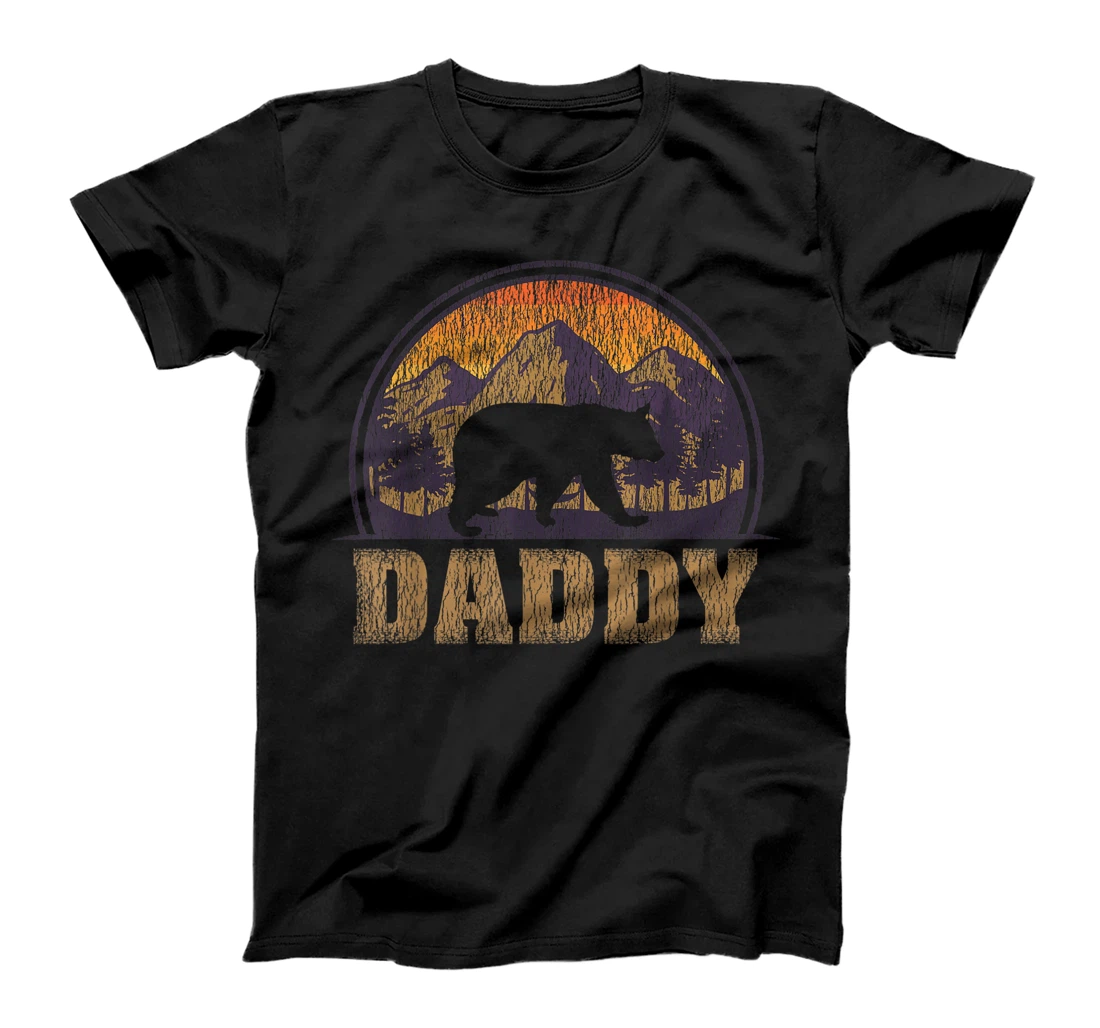 Personalized Vintage Mountain Hiking Bear Lover Retro Daddy Bear Camping T-Shirt, Kid T-Shirt and Women T-Shirt