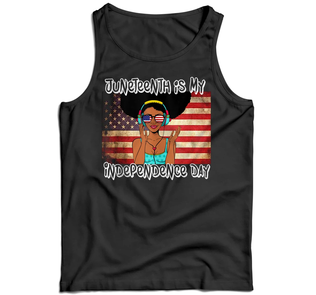 American flag with juneteenth is my independence day gift Tank Top