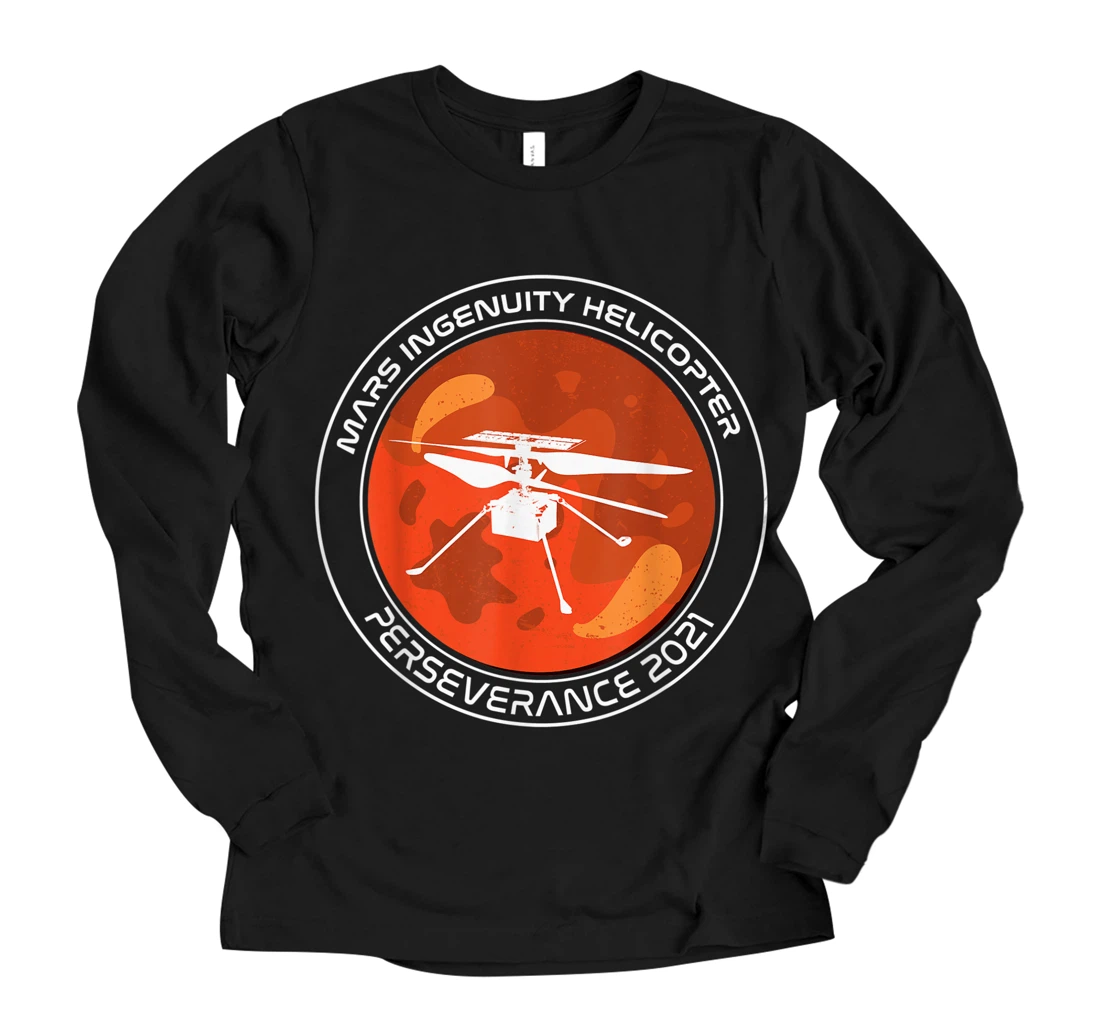Personalized Mars Perseverance 2021 Ingenuity Helicopter NASA Mission Long Sleeve T-Shirt