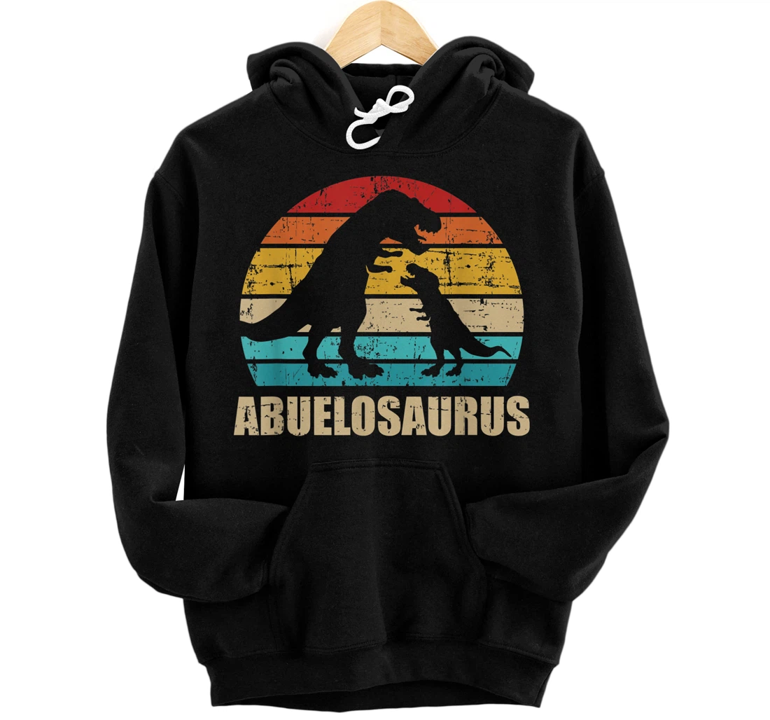 Mens Abuelosaurus vintage retro para abuelo Front and Back Print Pullover Hoodie