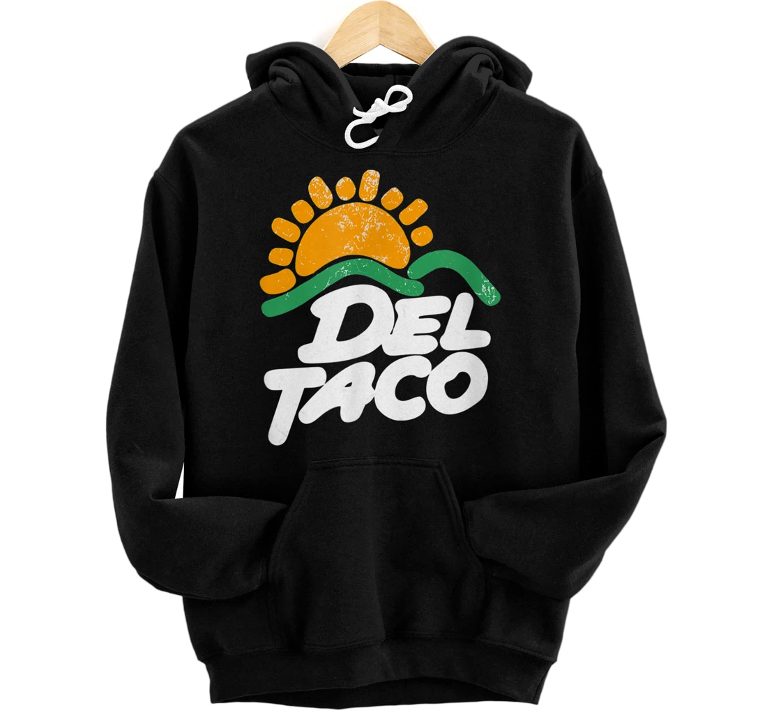 del shirt taco Front and Back Print Pullover Hoodie