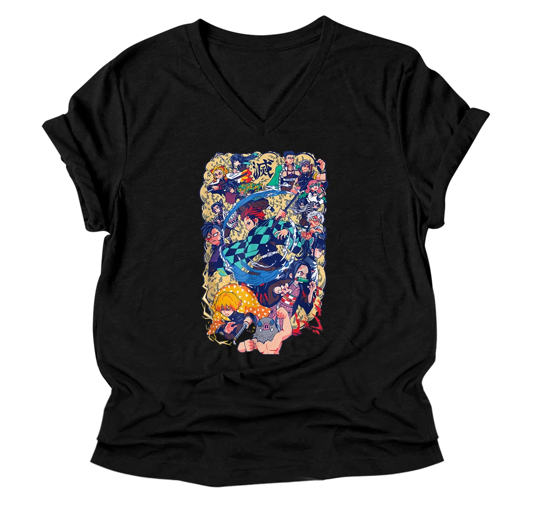 Cute Slayers Demon Art V-Neck T-Shirt