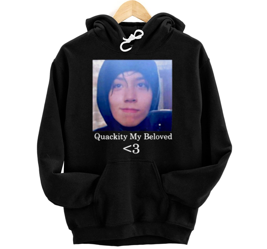 Quackity My Beloved Tee Front and Back Print Pullover Hoodie