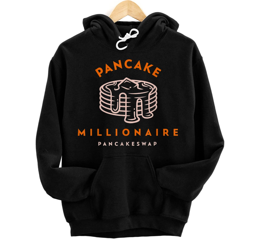 PancakeSwap HODL To The Moon Cryptocurrency | Hold CAKE Front and Back Print Pullover Hoodie