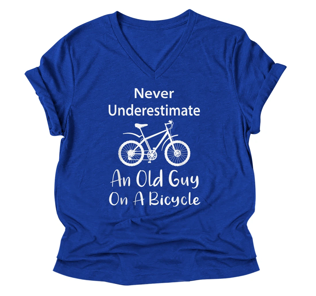 t shirt never underestimate an old man with a bicycle