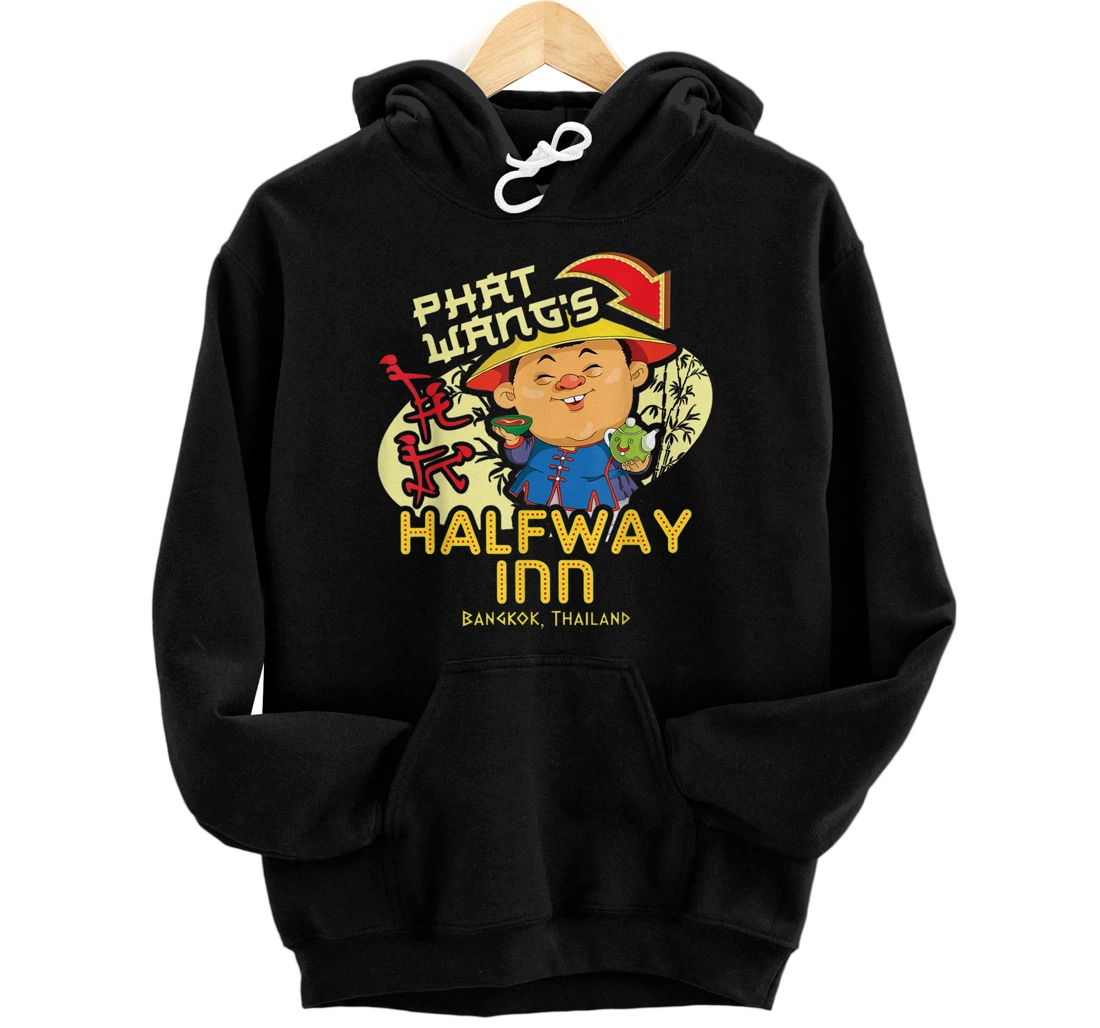 Phat Wang's Halfway Inn Front and Back Print Pullover Hoodie