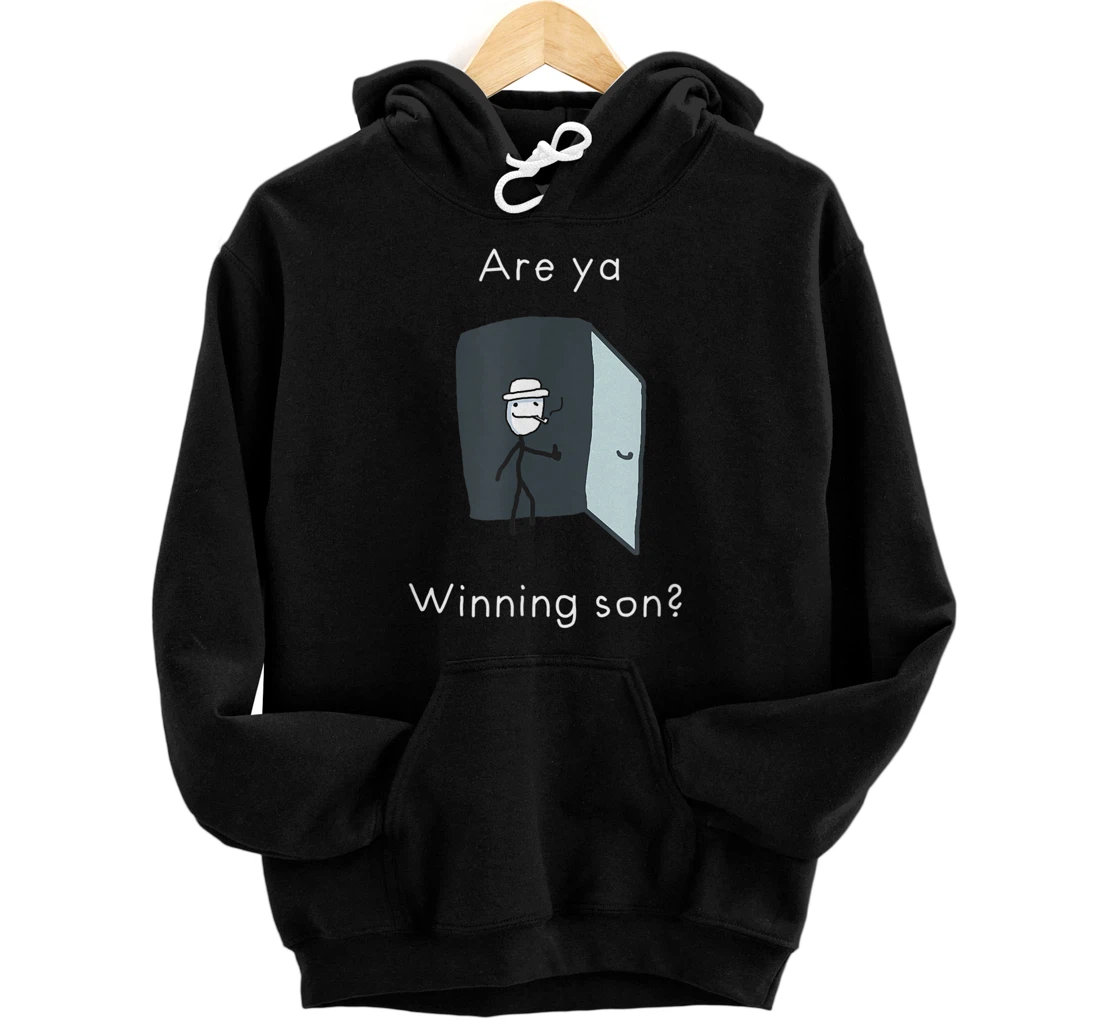 Gamer Dad Are Ya Winning Son Front and Back Print Pullover Hoodie