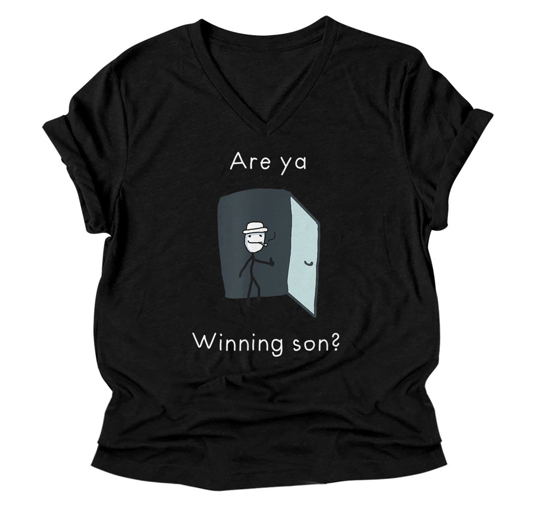 Gamer Dad Are Ya Winning Son V-Neck T-Shirt