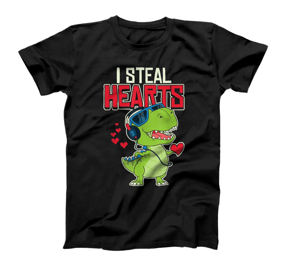 Dino Shirt I Steal Hearts Funny Dinosaur Lovers Gift T-Shirt, Kid T-Shirt and Women T-Shirt