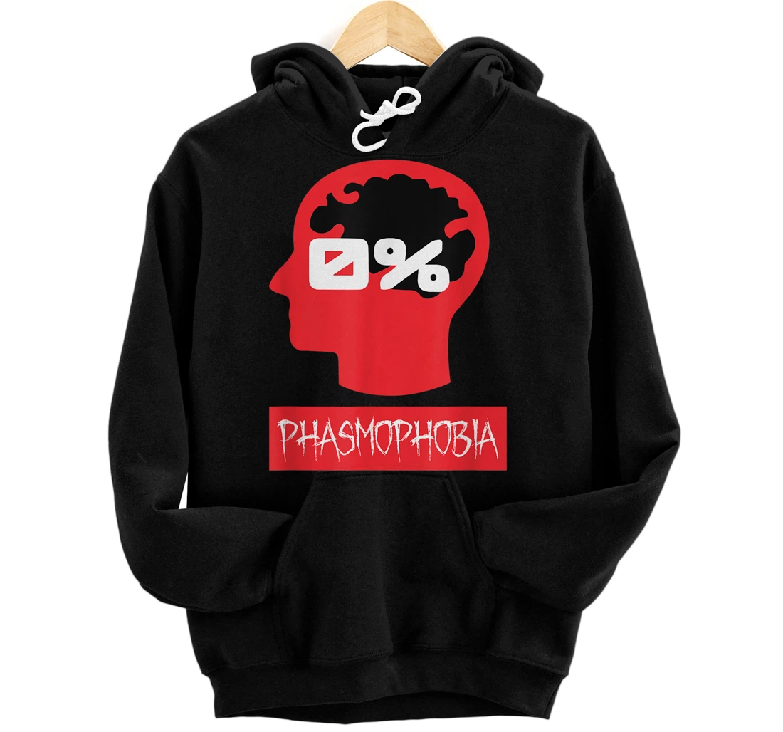 Phasmophobia Zero Sanity Front and Back Print Pullover Hoodie