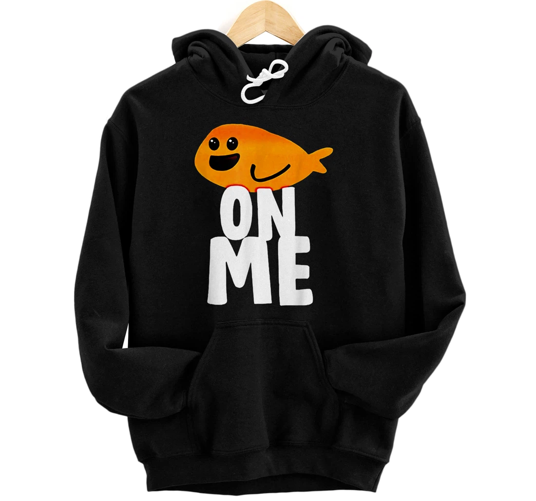 Vitntage Tiko Fishy On Me Front and Back Print Pullover Hoodie