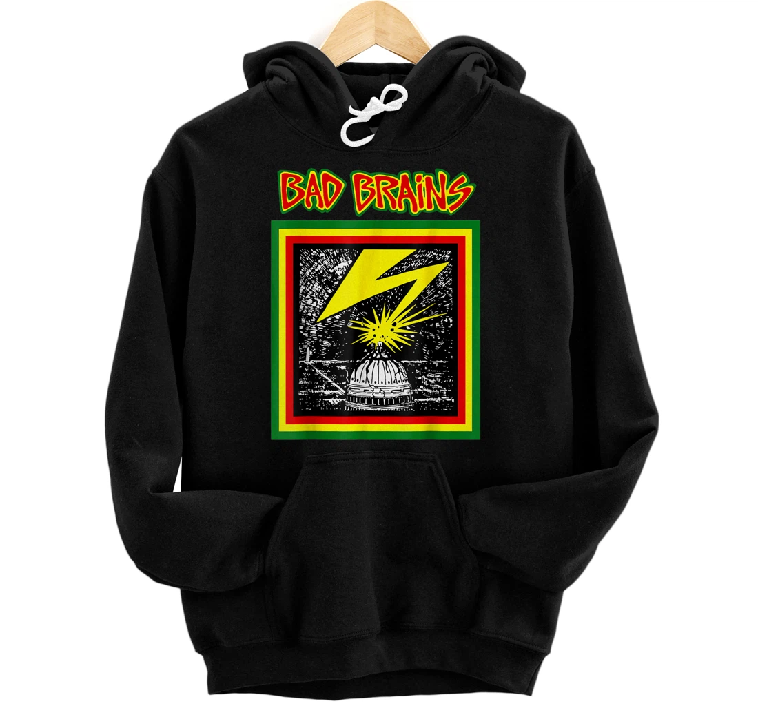 BAD. brains merchant Front and Back Print Pullover Hoodie Front and Back Print Pullover Hoodie