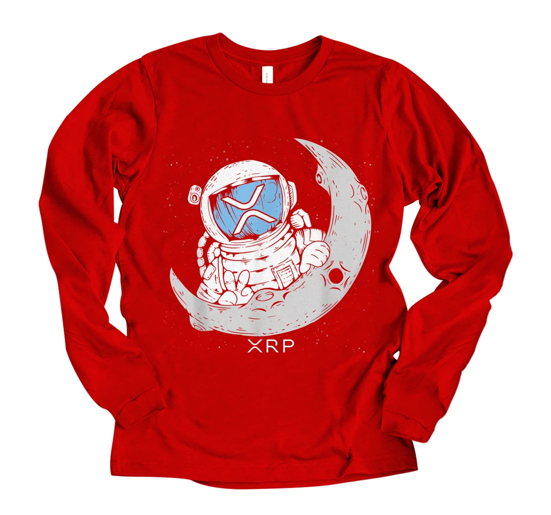 XRP Ripple Astronaut To The Moon Cryptocurrency Crypto Coin T-Shirt