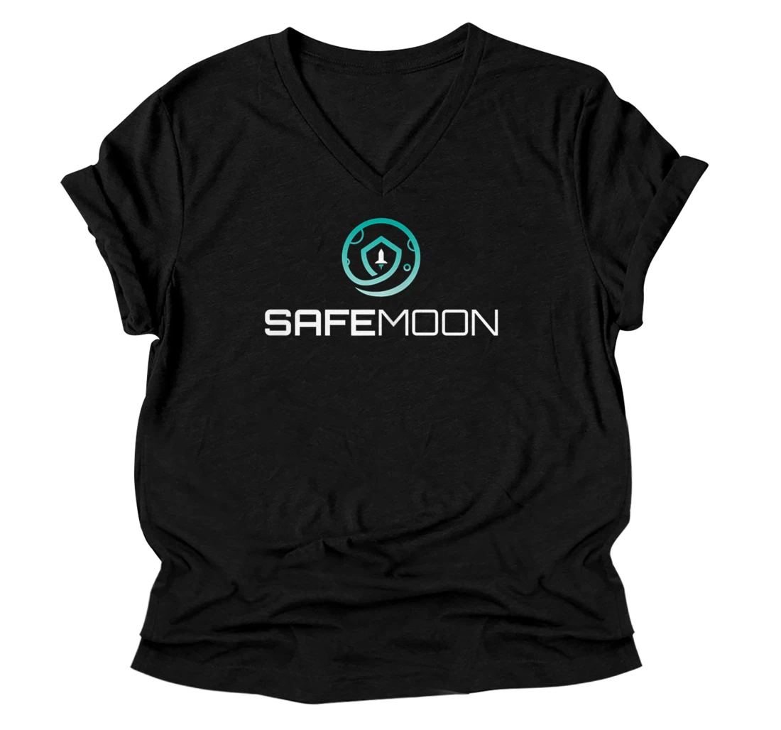 Safemoon Crypto Shirt Token Doge to the Moon Currency Gift V-Neck T-Shirt