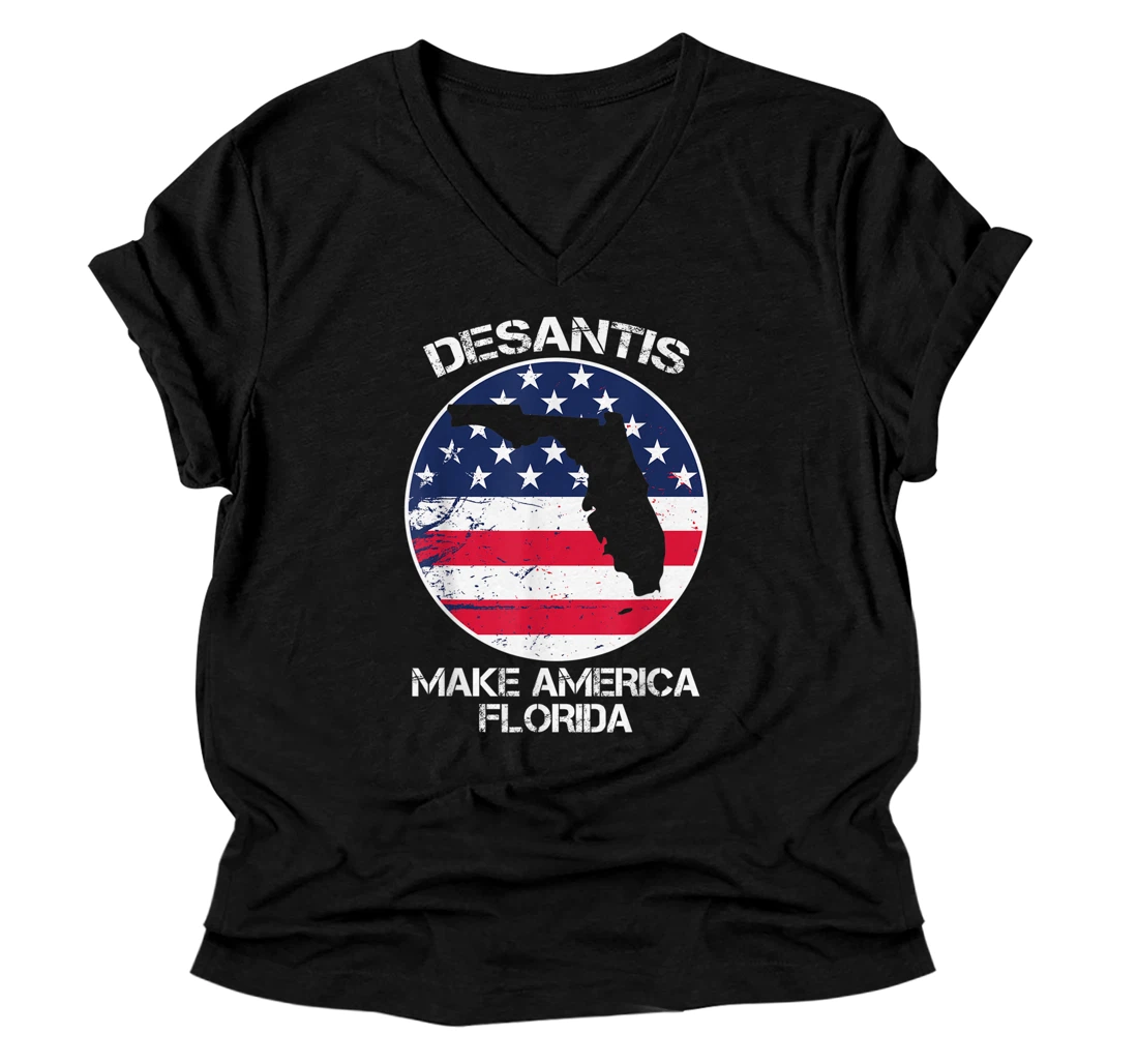 DeSantis 2024 Make America Florida 2024 Election V-Neck T-Shirt