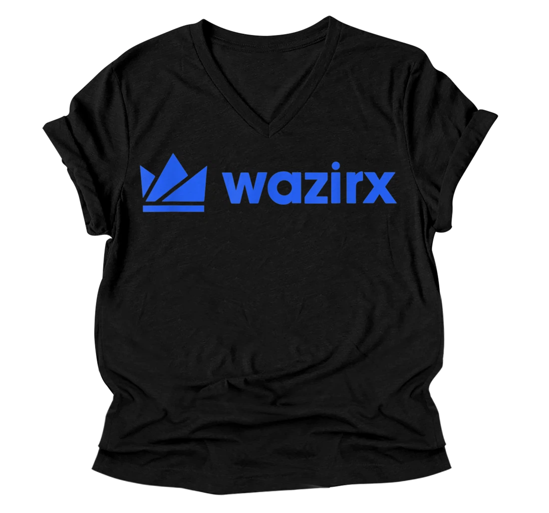 WazirX WRX Cryptocurrency Crypto Blockchain Trading Trader V-Neck T-Shirt