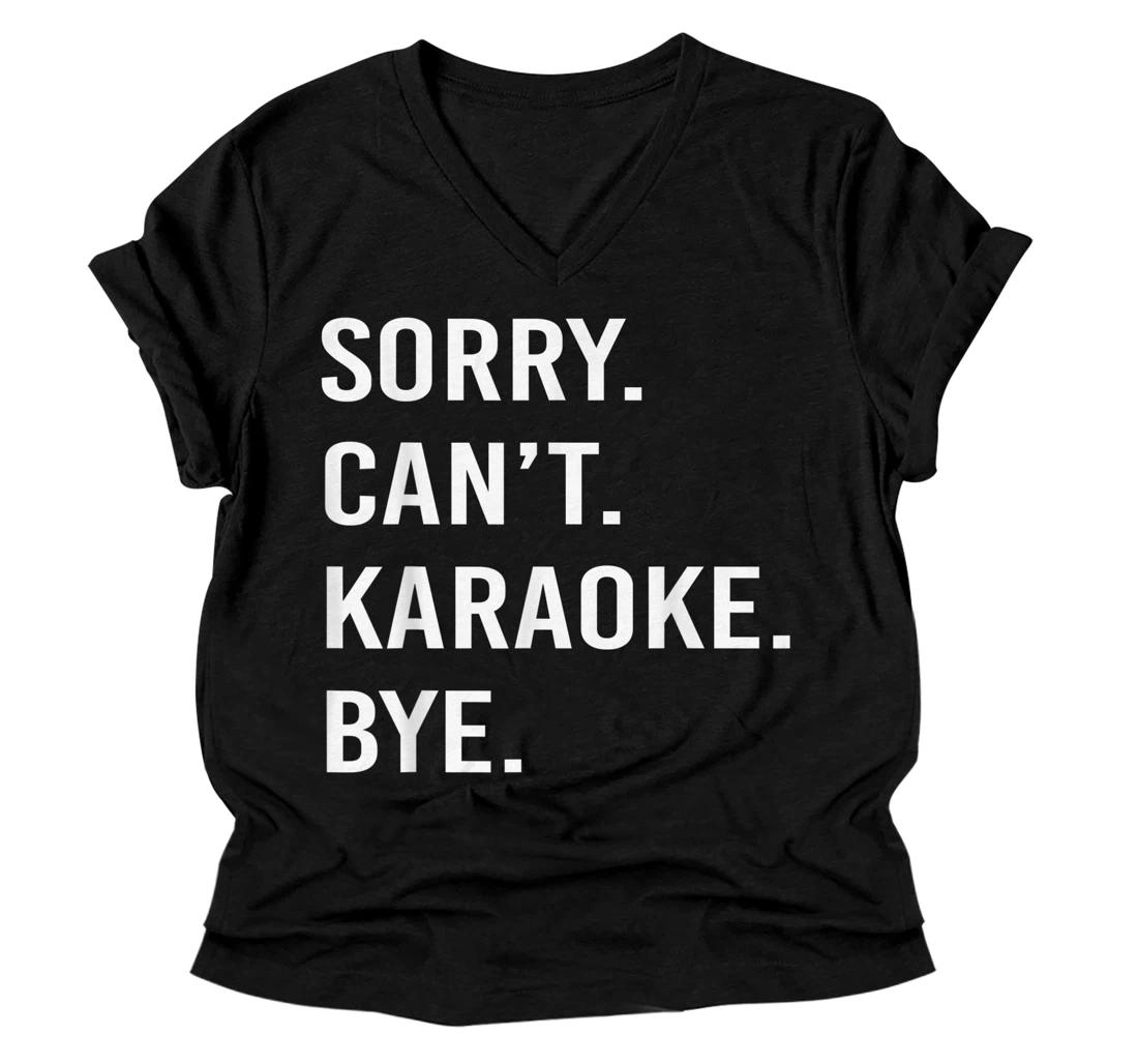 Funny Karaoke V-Neck T-Shirt