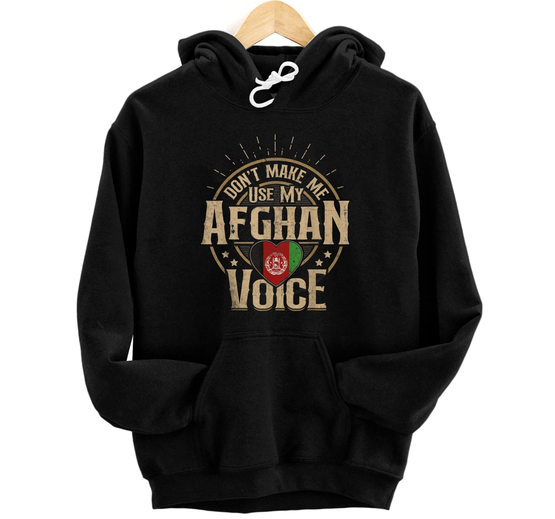 Afghan Shirt Funny Quote Joke Front and Back Print Pullover Hoodie