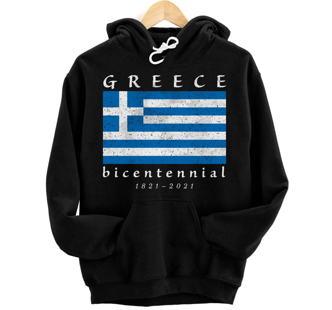 Greek Independence Day 200th Anniversary Bicentennial Flag Pullover Hoodie