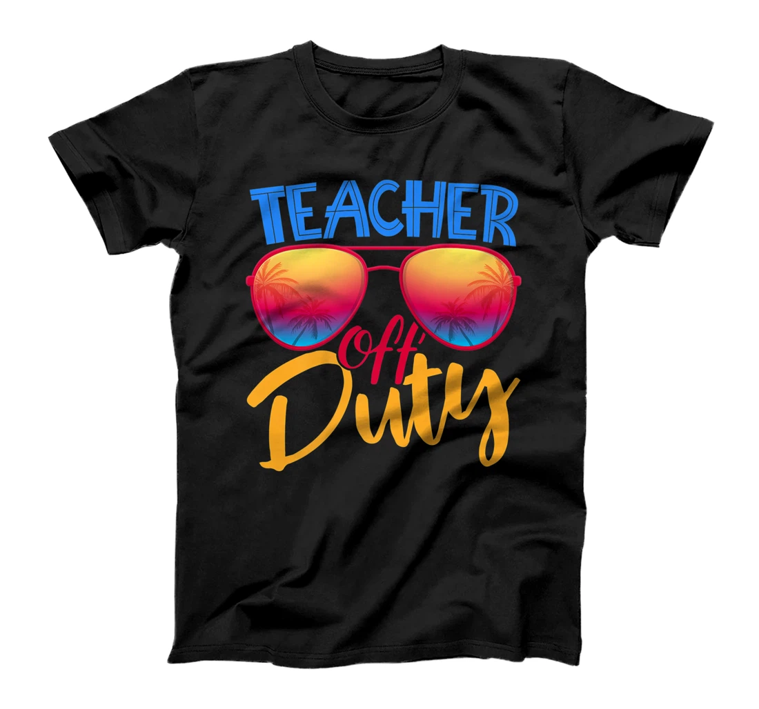 Personalized Teacher Off Duty Sunglasses Beach Sunset Retro Vintage Premium T-Shirt, Kid T-Shirt and Women T-Shirt