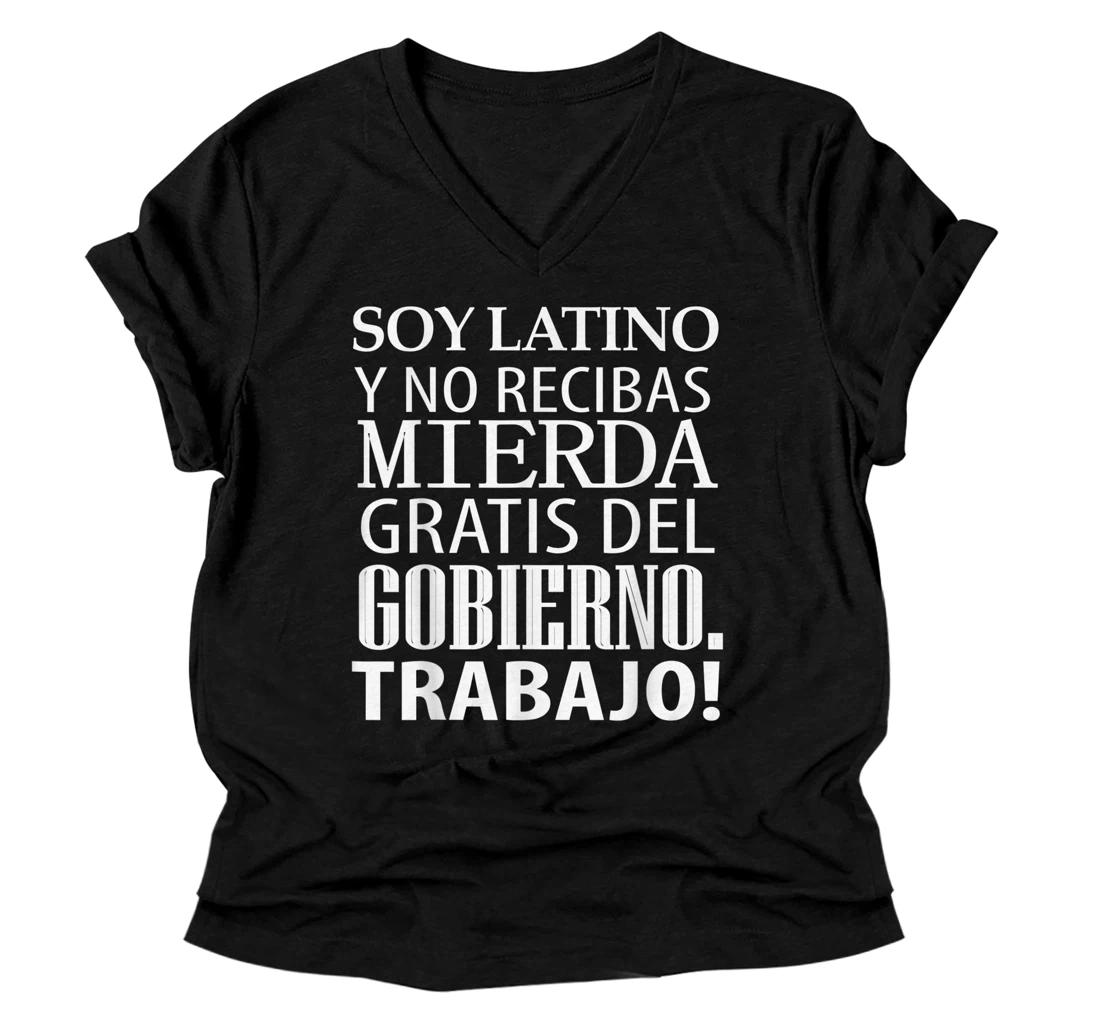 funny latino pride V-Neck T-Shirt