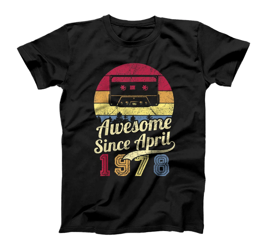 43 Year Old Birthday Vintage Awesome Since April 1978 T-Shirt, Women T-Shirt