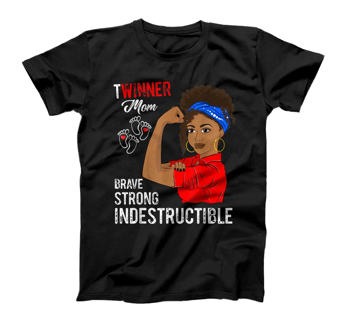 Twinner Mom Indestructible Black Girl Winner Twins T-Shirt, Women T-Shirt