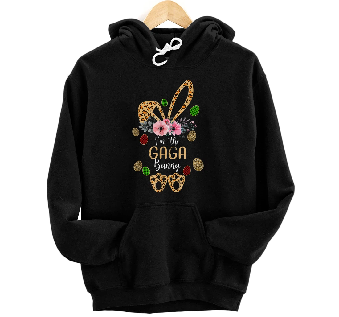 Mother's Day Easter Gifts Flower Gaga Leopard Bunny Pullover Hoodie