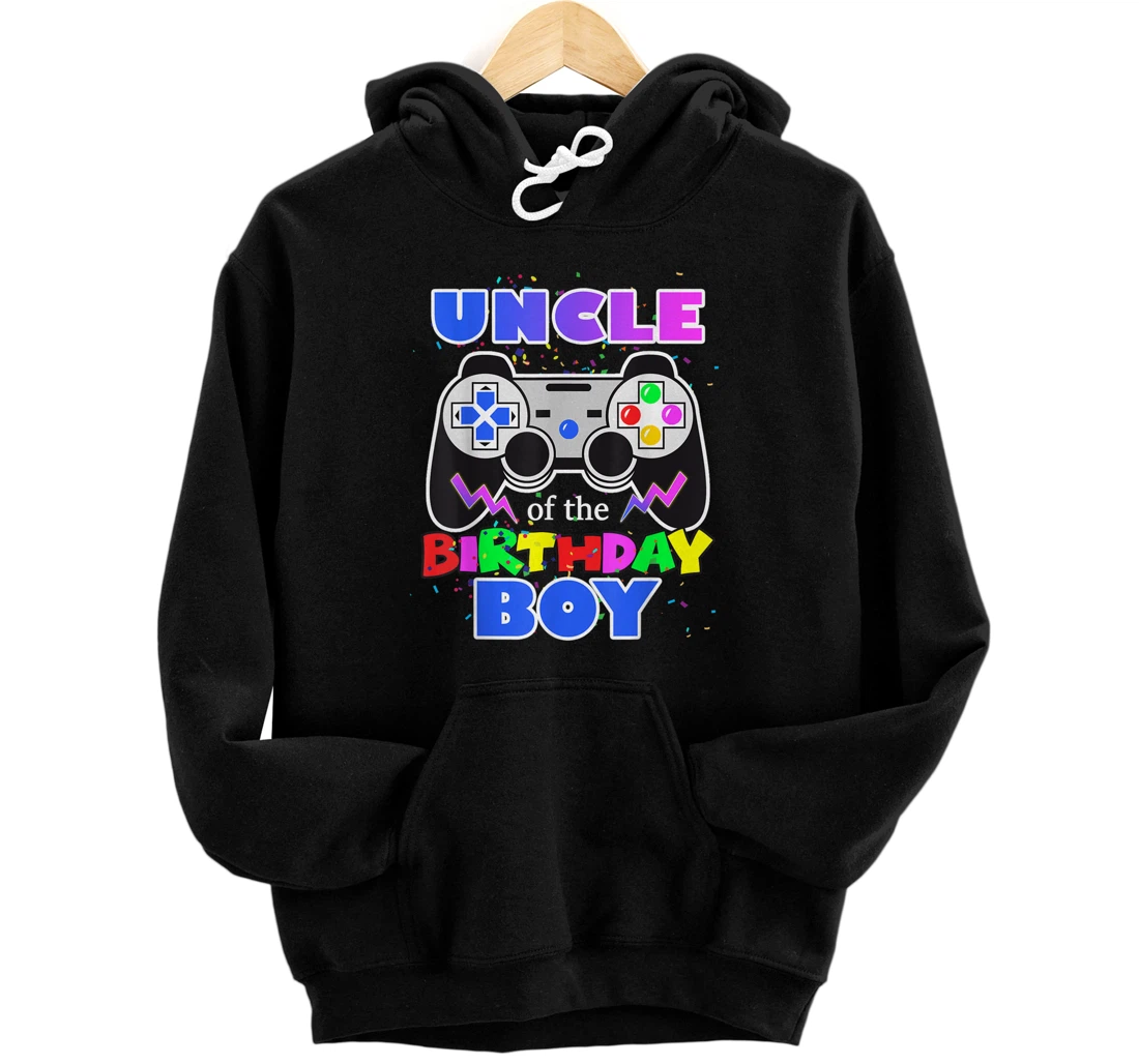 Uncle of the Birthday Boy Video Gamer Birthday Party Pullover Hoodie