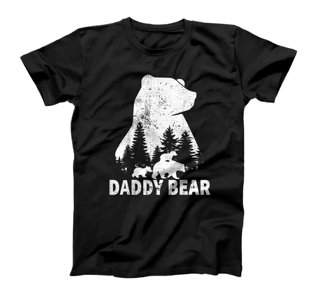 Personalized Daddy Bear 2 Cubs Father Day Funny Daddy Bear Twin Dad 2 Kid T-Shirt, Kid T-Shirt and Women T-Shirt