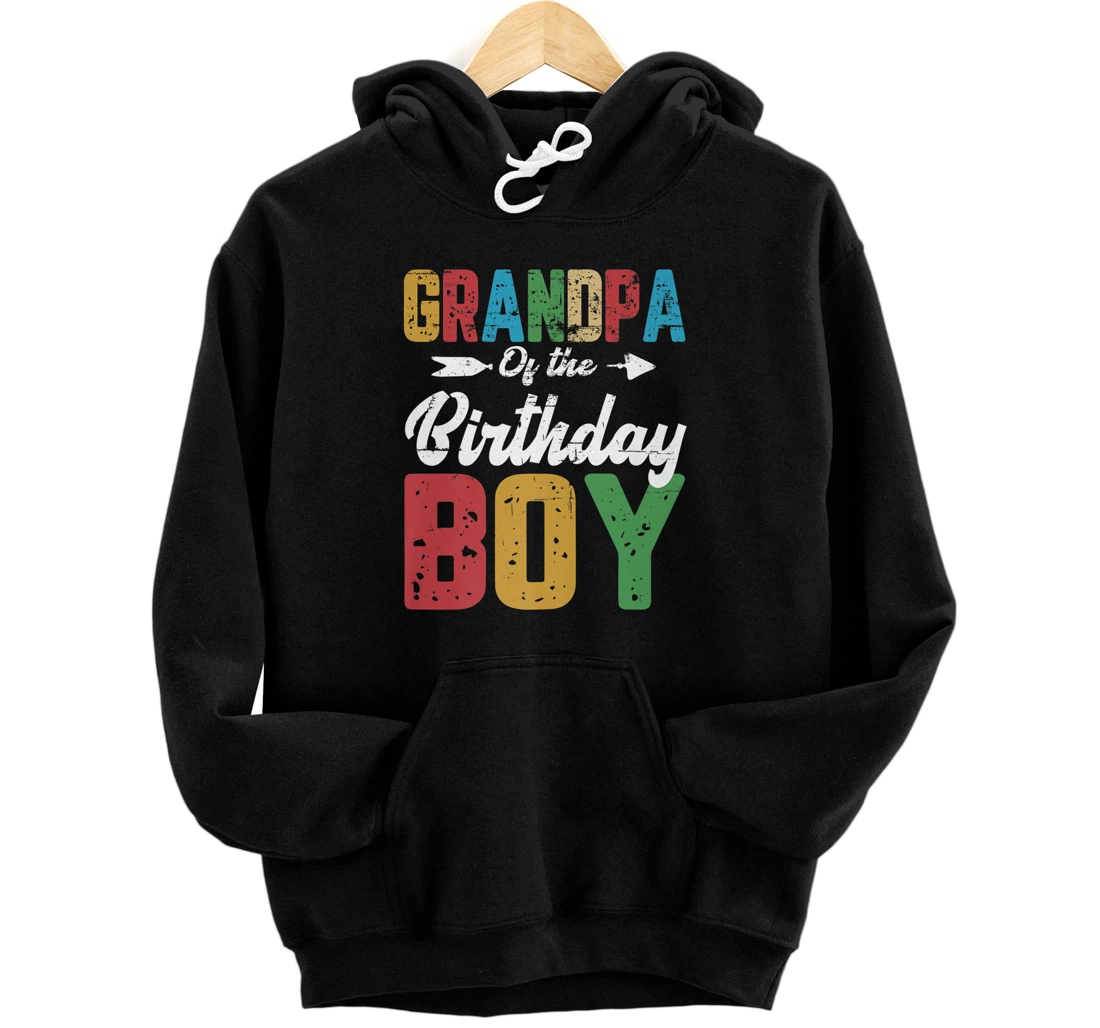 Personalized Vintage Grandpa Of The Birthday Boy Birthday Grandson Kids Premium Pullover Hoodie