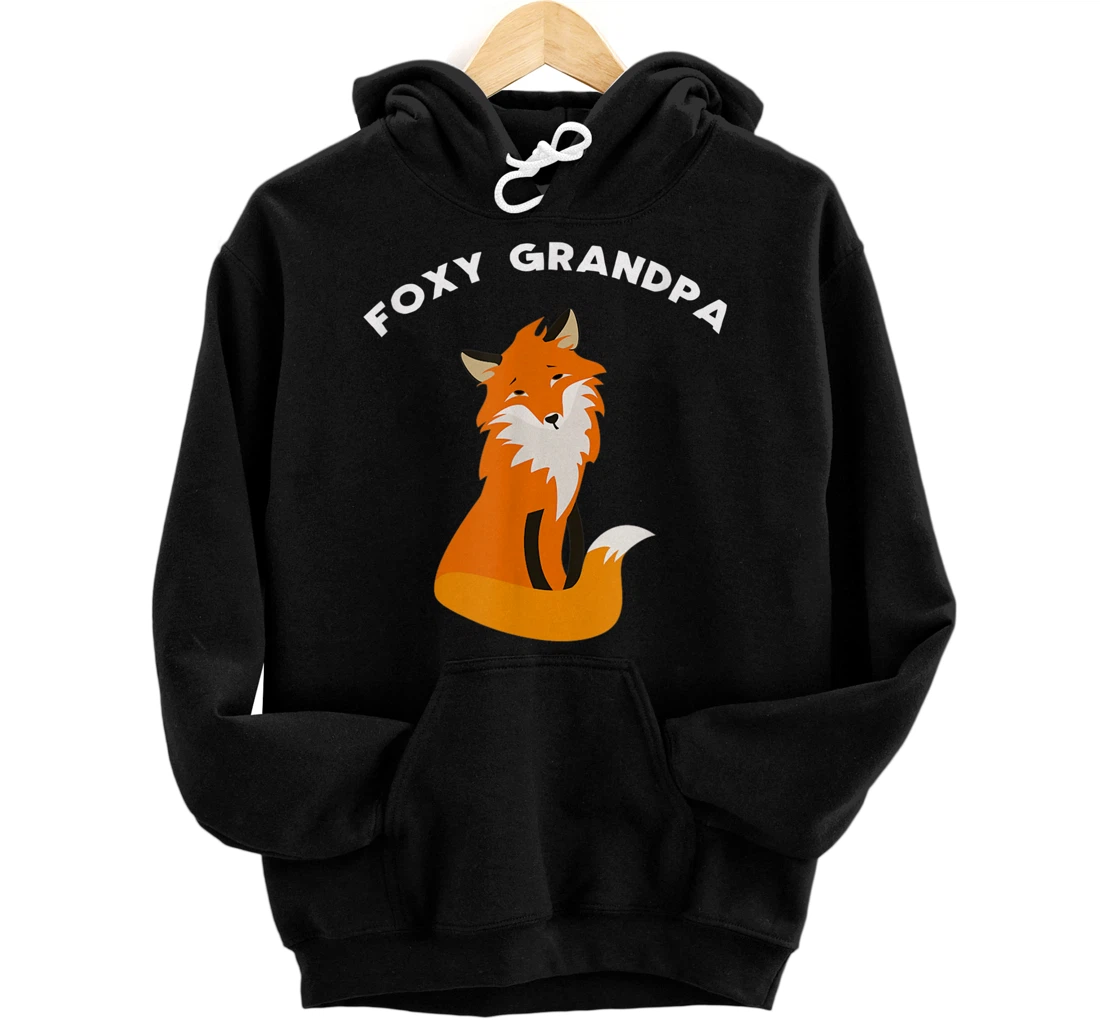 Personalized Foxy Grandpa Fox Animal Lovers Father's Day Pullover Hoodie