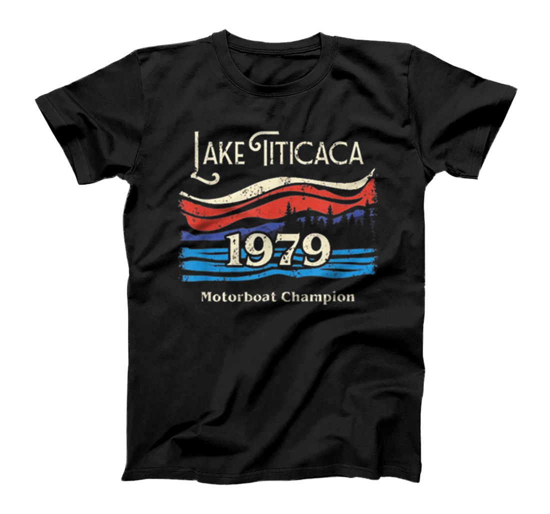 Personalized Lake Titicaca Motorboat Champion T-Shirt, Women T-Shirt