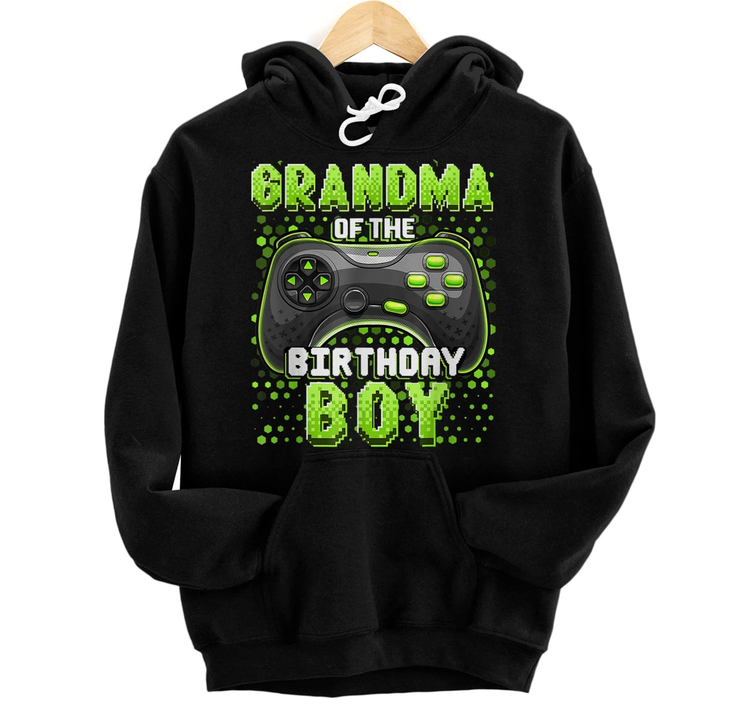 Personalized Grandma of the Birthday Boy Matching Video Game Birthday Pullover Hoodie