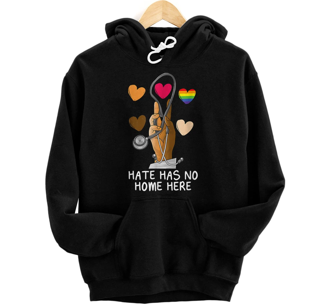 Personalized Hate Has No Home Here Nurse Lover Pullover Hoodie