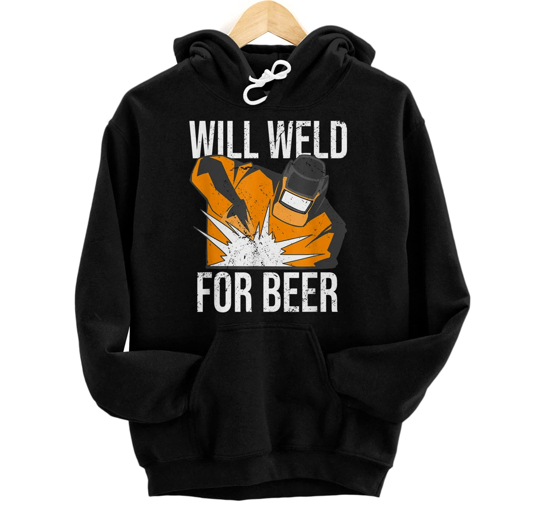 Personalized Funny Vintage Welder Grunge Welding Pullover Hoodie