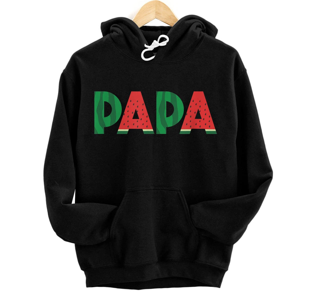 Personalized Papa Watermelon Funny Summer Fruit Gift - Great Father's Day Pullover Hoodie