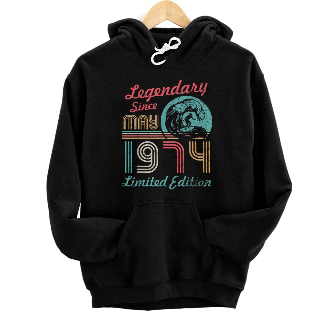 Personalized Legendary Since May 1974 Birthday 47 Years Limited Edition Pullover Hoodie