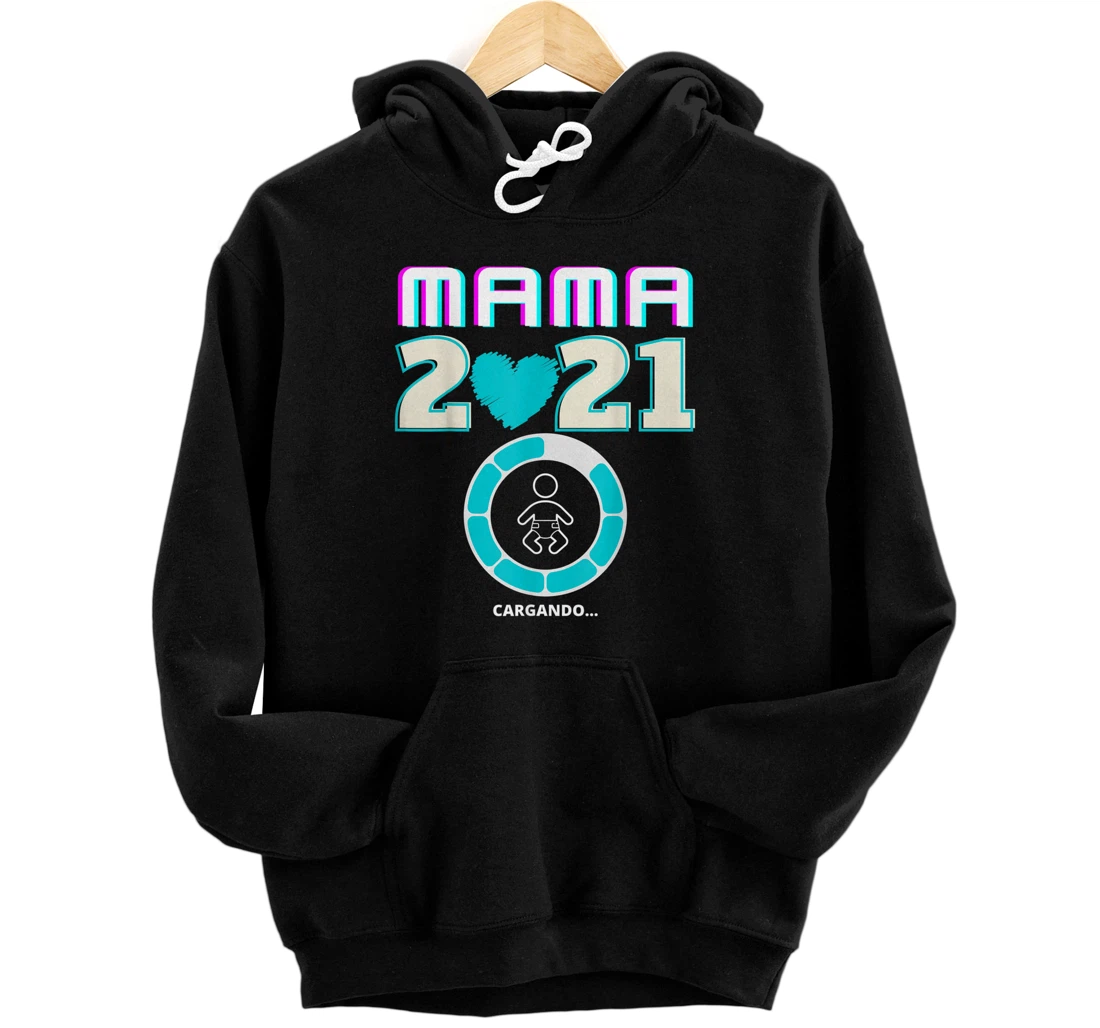 Personalized Mamá 2021 Cargando Bebé Día de las Madres Embarazo de Niño Pullover Hoodie