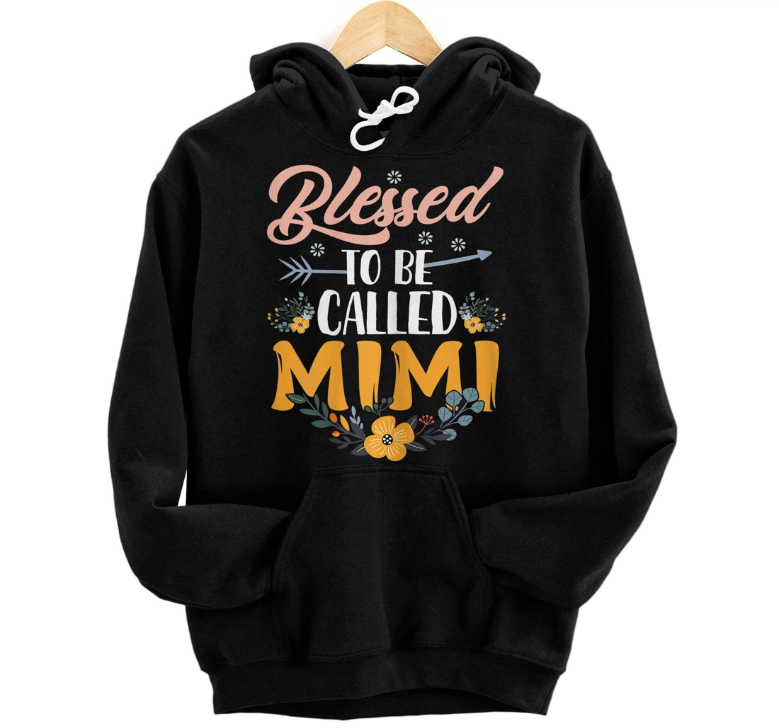 Personalized Womens Womens Blessed To Be Called Mimi Pullover Hoodie