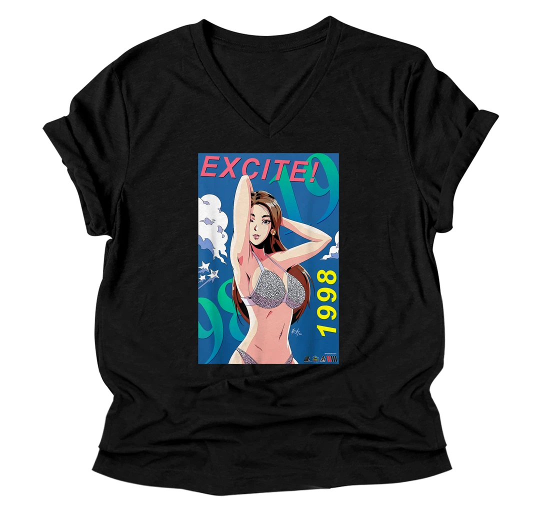 Mens EXCITE! 1998 V-Neck T-Shirt