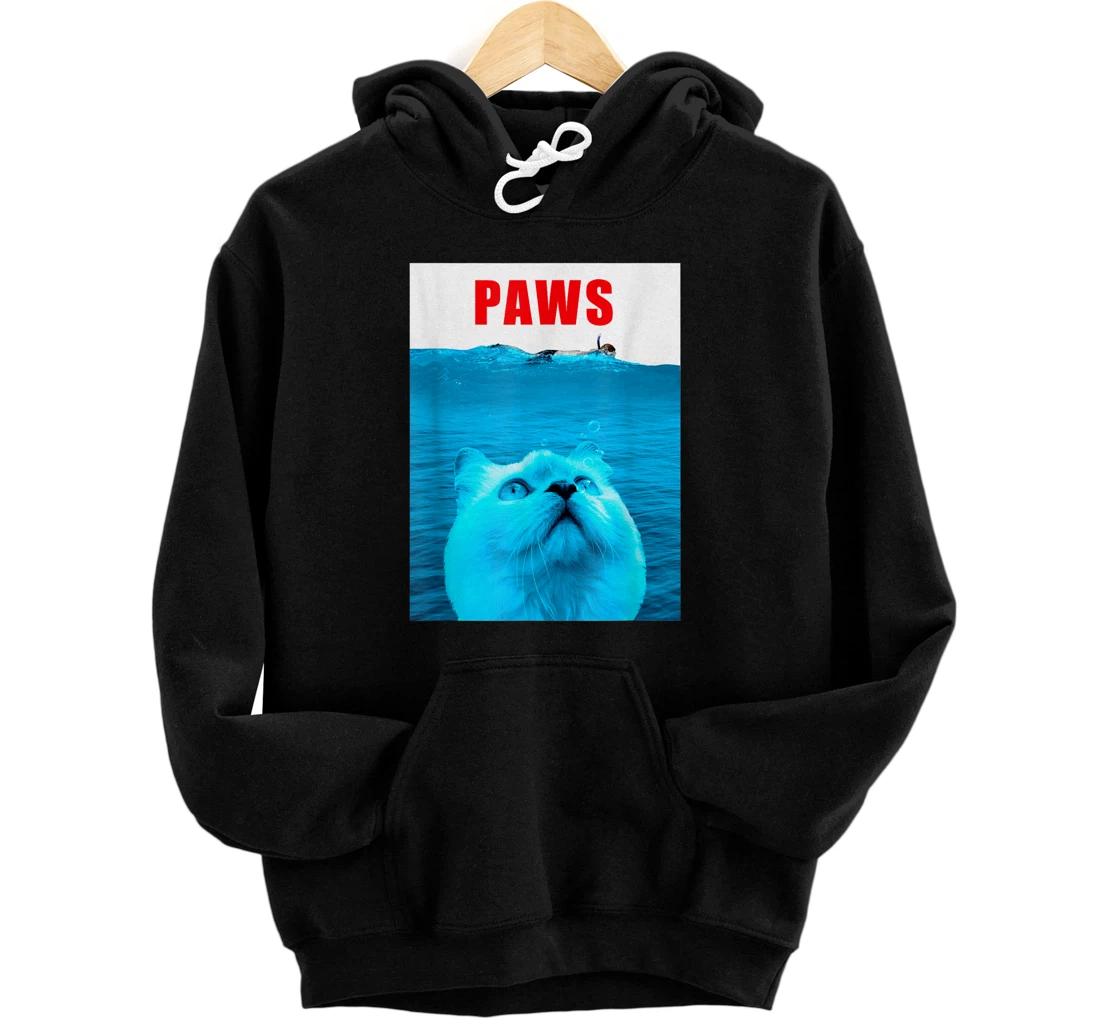 Personalized Paws Cat Shark design Pullover Hoodie