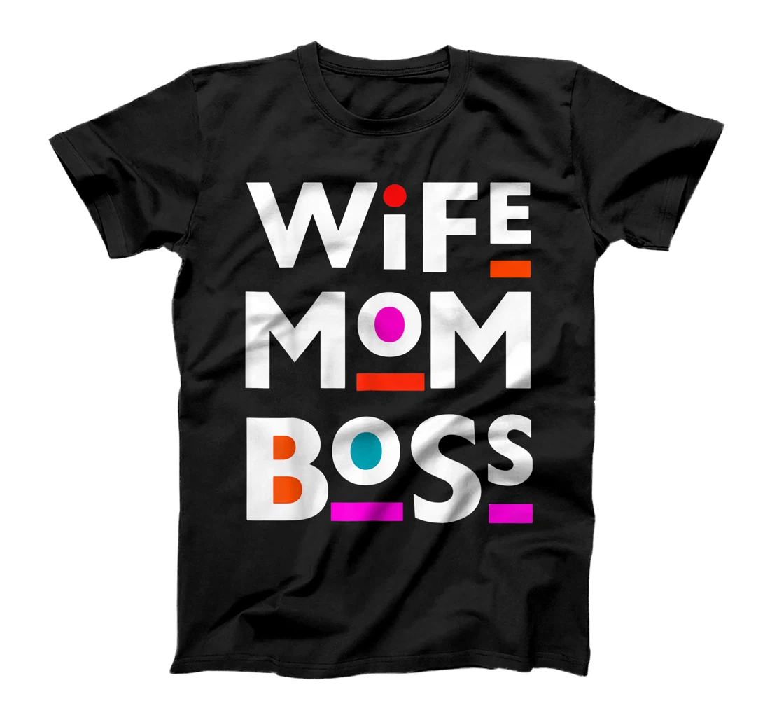 Personalized Wife Mom Boss Mother s Day Melanin Black Girl Magic T-Shirt, Women T-Shirt