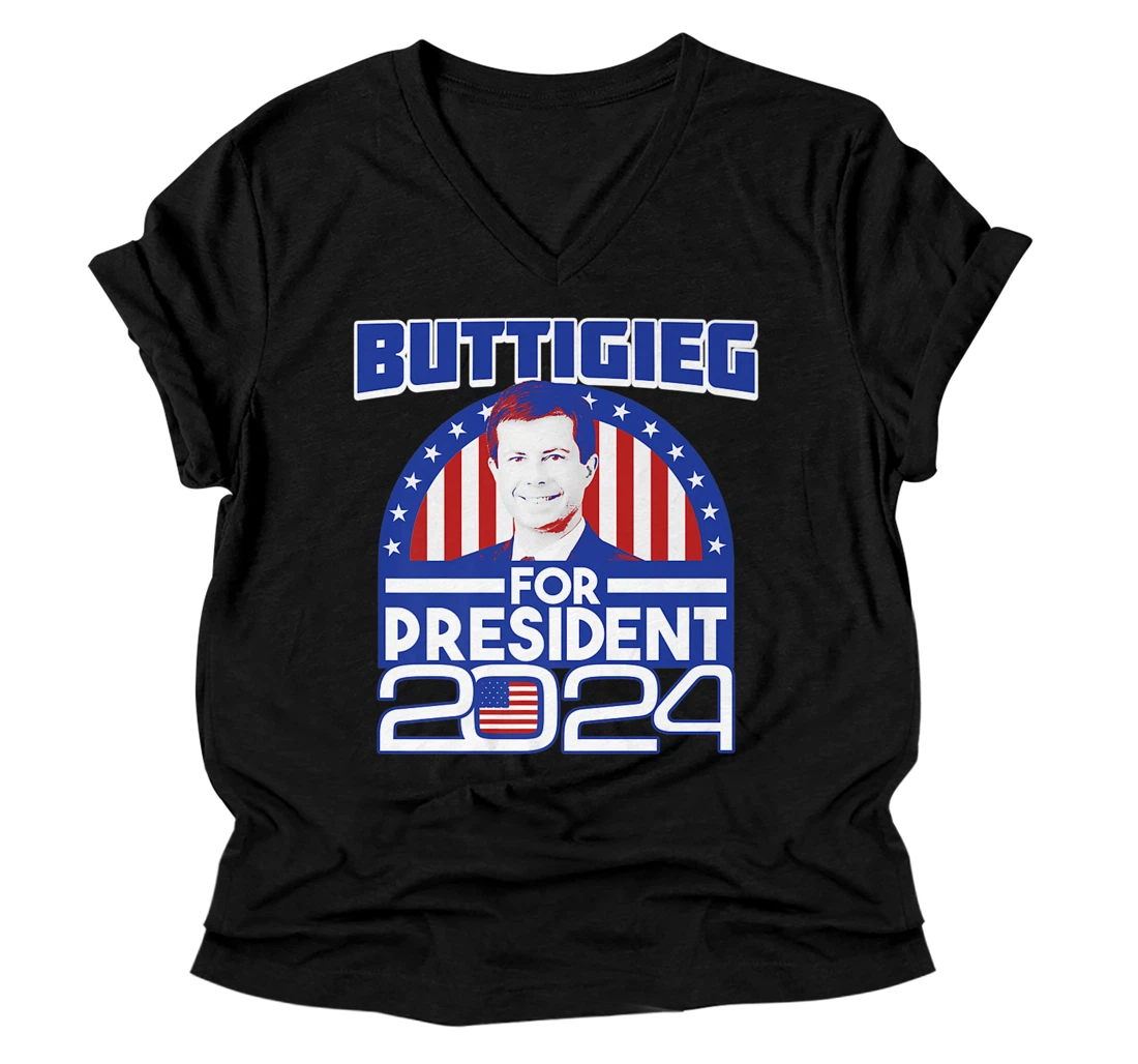 Personalized Pete Buttigieg for President 2024 Premium V-Neck T-Shirt