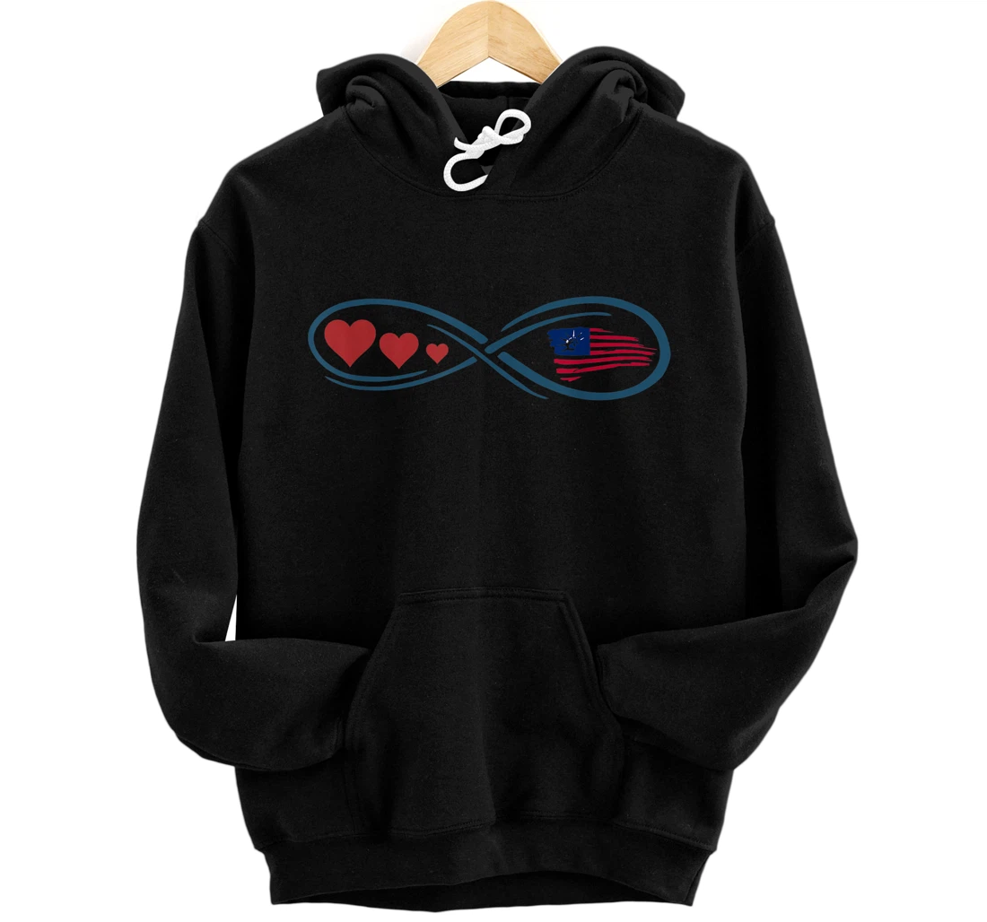 Personalized Infinite Love For USA Pullover Hoodie