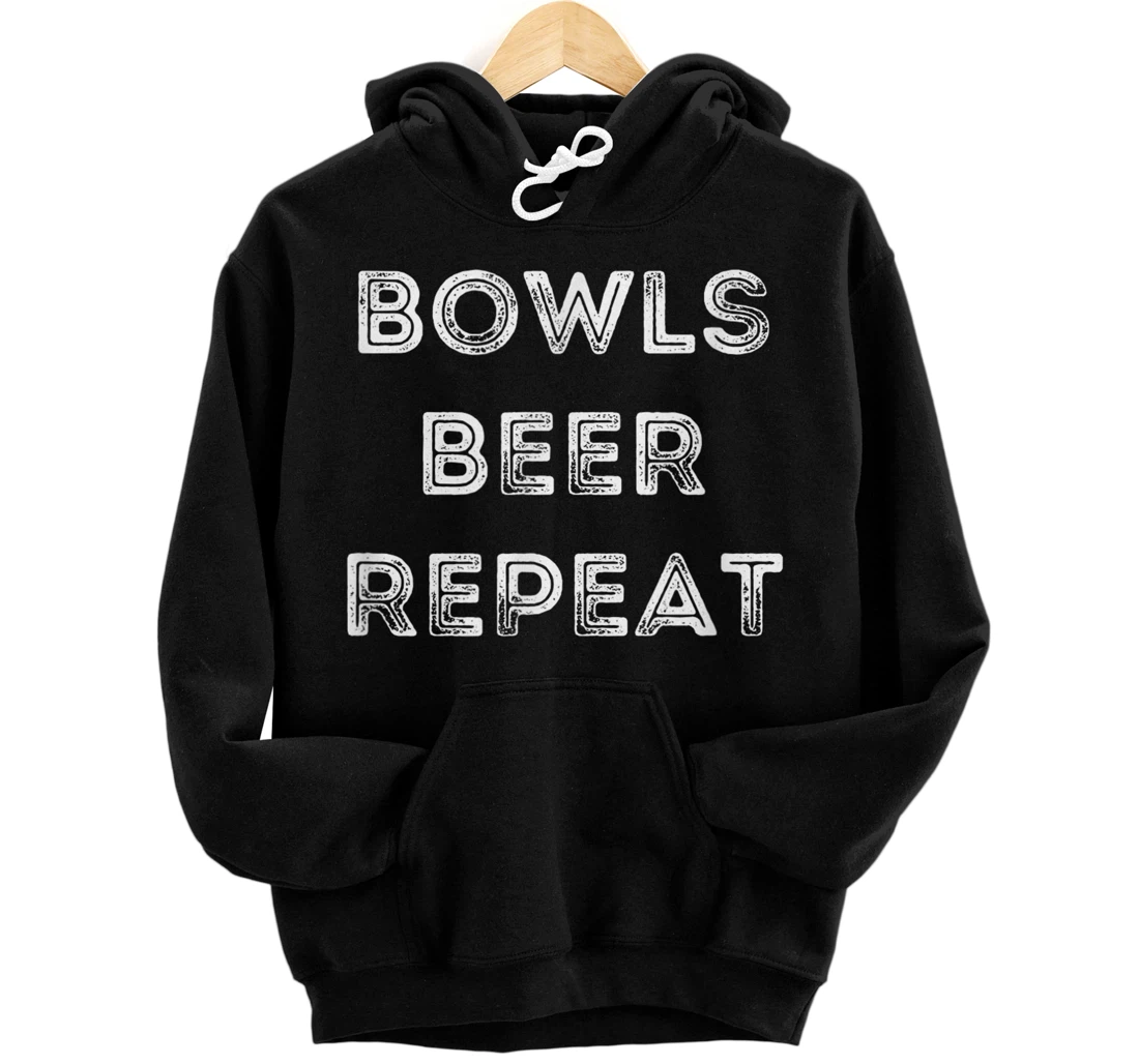 Personalized Father's Day Bowls Beer Repeat Love Funny Dad Life Mens Pullover Hoodie