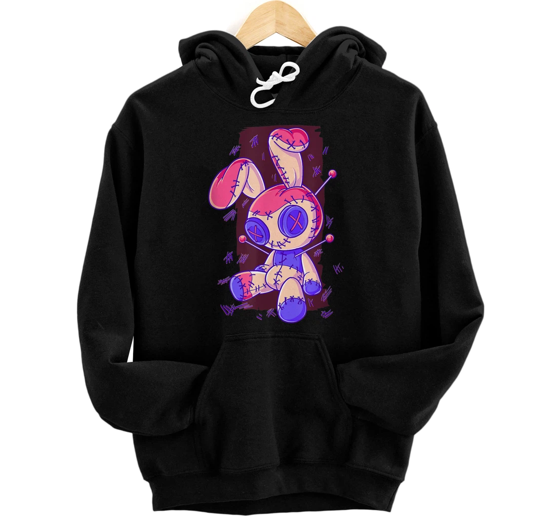 Personalized Cute Pastel Goth Voodoo Doll Pullover Hoodie