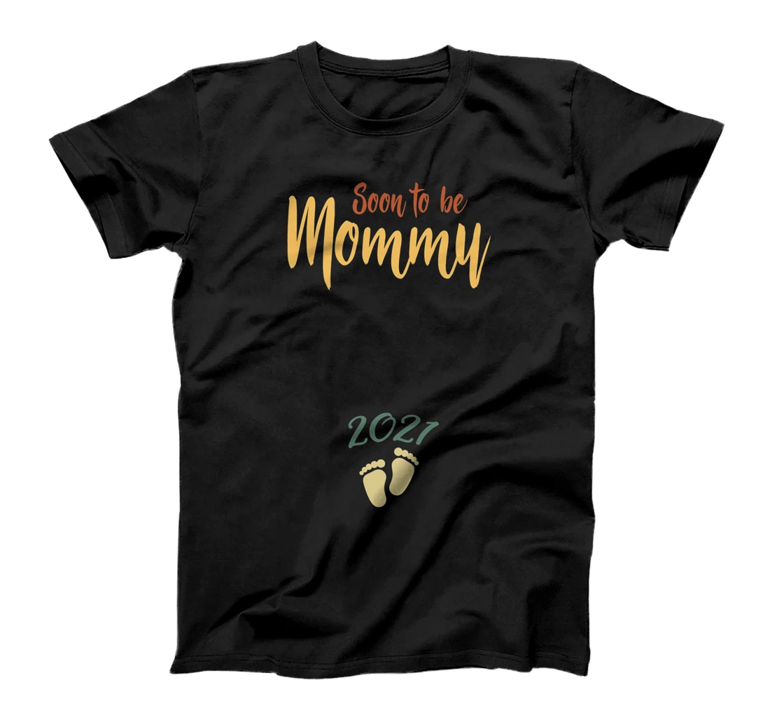 Personalized Womens Mom Soon To Be Mommy 2021 Mother Pregnant Kids Mother's Day Premium T-Shirt, Women T-Shirt