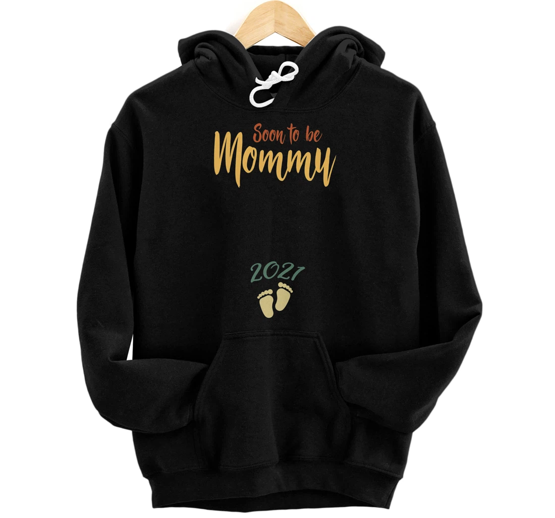 Personalized Womens Mom Soon To Be Mommy 2021 Mother Pregnant Kids Mother's Day Premium Pullover Hoodie