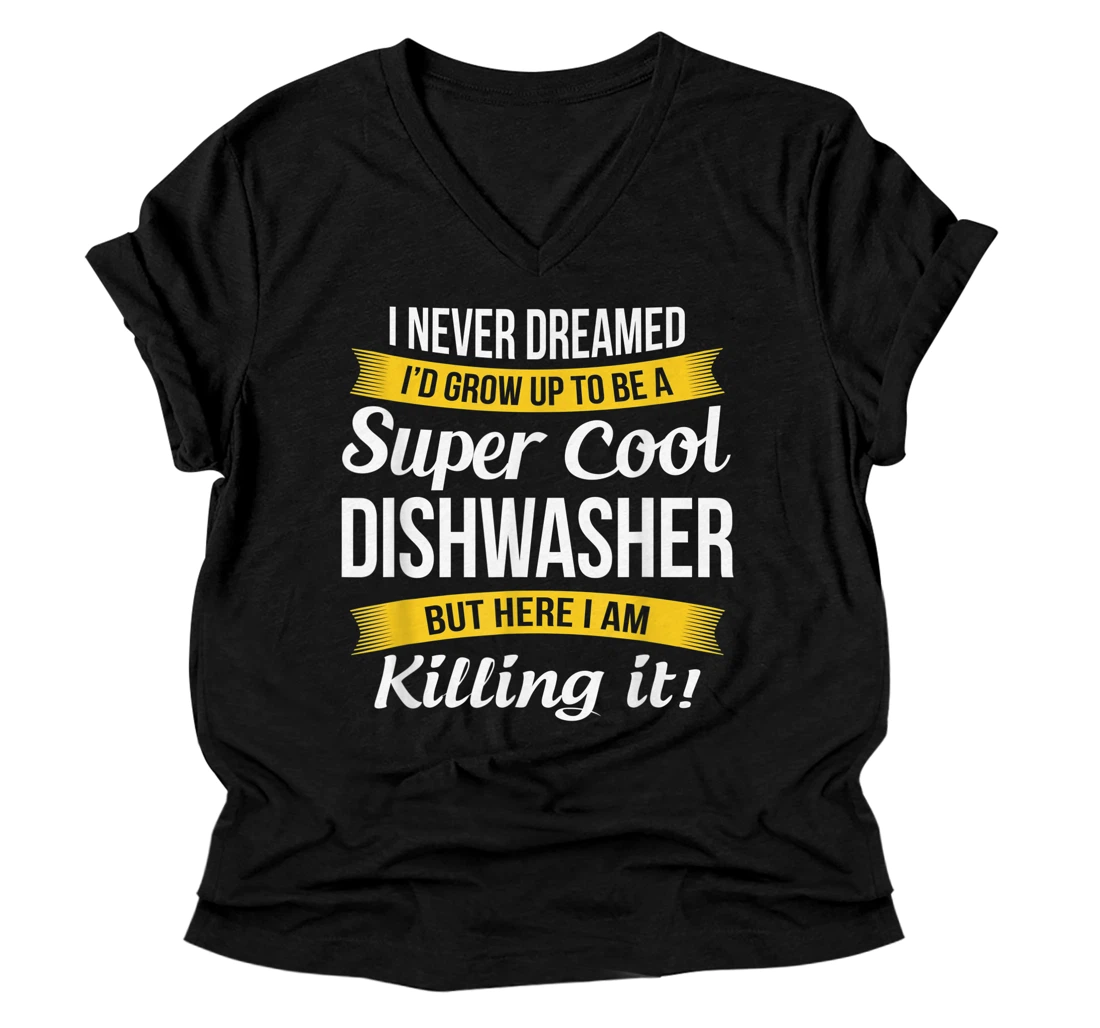 Personalized Funny Dishwasher V-Neck T-Shirt Classic V-Neck T-Shirt